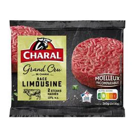 CHARAL Steaks hachés Race Limousine 2x130g