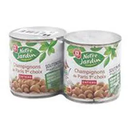 MARQUE REPÈRE, NOTRE JARDIN Champignons Paris Entiers 2x115g