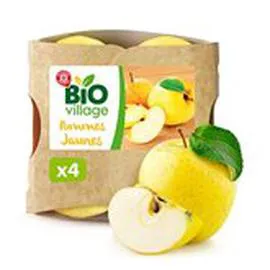 MARQUE REPÈRE, BIO VILLAGE Pomme Bio Jaune x4 x4