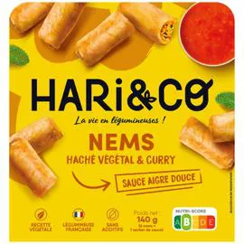 Nems Haché Végétal et Curry, Sauce Aigre Douce (140g)
