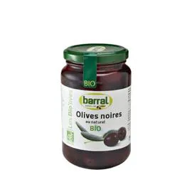 Olives noires au naturel bio (320g)