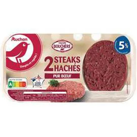 Steaks hachés pur boeuf façon bouchère 5% MG (250g)