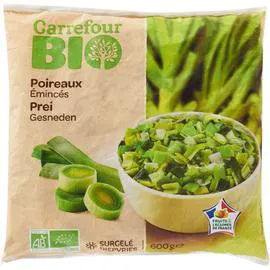 CARREFOUR BIO Poireaux bio émincés 600g