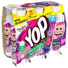 Yaourts à boire fruits rouges (6x180g)