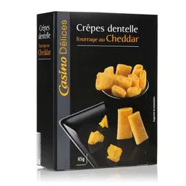 CASINO DÉLICES Crèpes dentelle - Fourrées Cheddar 65g