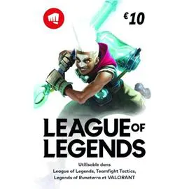 E-carte cadeau League of Legends 10€ (l'unité)