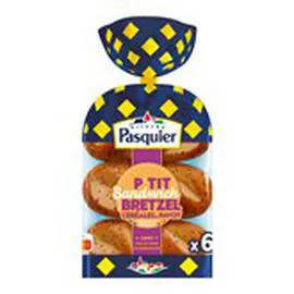 BRIOCHE PASQUIER Pains façon Bretzel Céréales & Pavots x6 270g