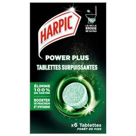 Tablettes WC détartrantes Power Plus parfum forêt de pins (x6)