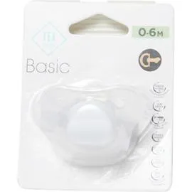 Sucette bébé blanc 0-6 mois (l'unité)