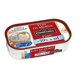 Foie de morue MSC fumé au bois de hêtre (121g)