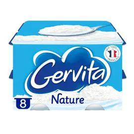 GERVITA Fromage blanc mousse nature 8x100g