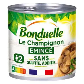 BONDUELLE Champignons émincés sans sulfite et sans additif 230g