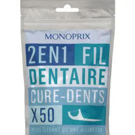 Fil dentaire 2en1 (l'unité)