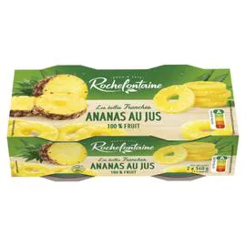 Fruit en sirop ananas en tranches au jus sans sucre (454g)