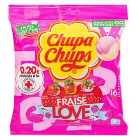 Bonbons sucettes love Fraise (192g)