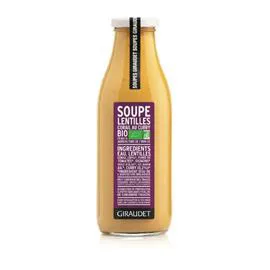 Soupe de lentille corail et curry, bio (500ml)