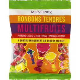 MONOPRIX Bonbons tendres multifruits 250g
