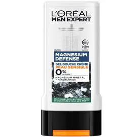 Gel douche crème homme magnésium peaux sensibles 0% alcool (300ml)