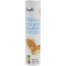 Biscuits fourrés goût vanille SIMPL (500g)