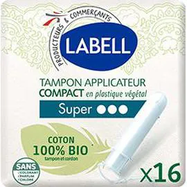 Coton 100% BIO - Tampon applicateur Super (x16)