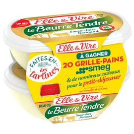 Beurre tendre demi-sel barquette (2x250g)
