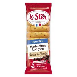 LE STER Madeleine longues Pépites de chocolat 250g