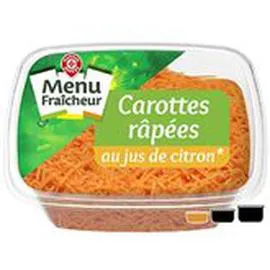 MARQUE REPÈRE, MENU FRAÎCHEUR Carottes râpées Assaisonnées 300g