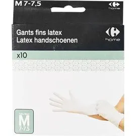 CARREFOUR Gants latex T7 x10