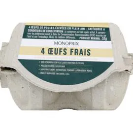 Oeufs frais (x4)
