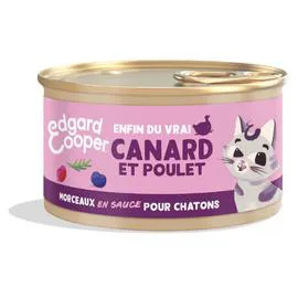 Pâtée pour chat morceaux en sauce canard et poulet (85g)