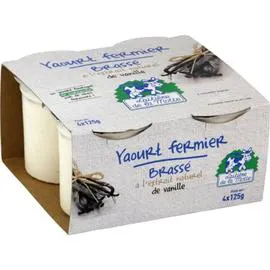 Yaourt vanille brassé (4x125g)