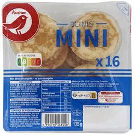 AUCHAN Blinis mini fins et moelleux 135g