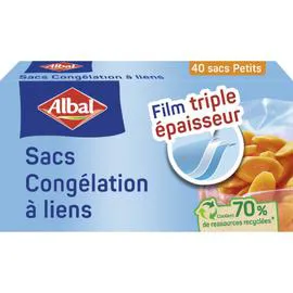 Petits Sacs Congélation à lien - 70% de ressources recyclées (x40)