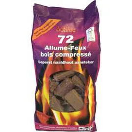 Allume feu en cubes bois x72 (x72)