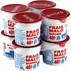 Fromage frais nature sucré 40% MG (8x100g)