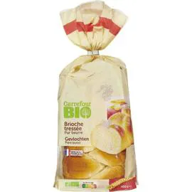 Brioche bio tressée pur beurre (400g)