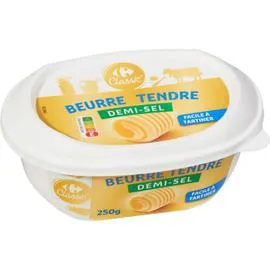 CARREFOUR CLASSIC' Beurre tendre demi-sel 250g