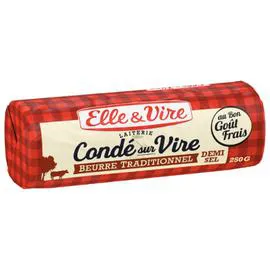 Beurre de tradition Condé sur Vire demi-sel (250g)