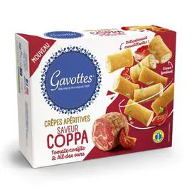 Crêpes apéritives saveur coppa, tomate confite et ail des ours (80g)
