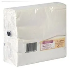 Serviettes en papier 33x33cm blanches x100 2 plis (x2)