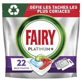 Tablette Lave-Vaisselle Platinum+ Tout En 1 Brise Fraîche (x22)