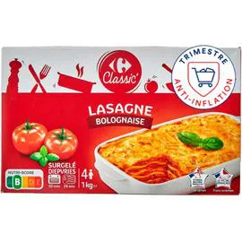 CARREFOUR CLASSIC' Plat cuisiné lasagne bolognaise 1kg
