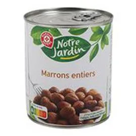 MARQUE REPÈRE, NOTRE JARDIN Marrons entiers 510g