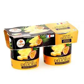 Yaourt brassé ananas passion (2x150g)