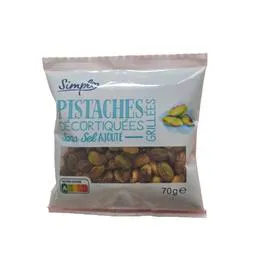 Pistaches décortiquées sans sel (70g)