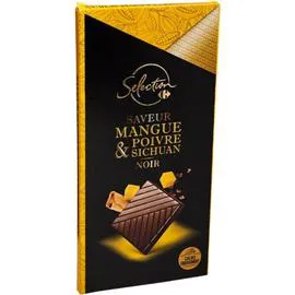Chocolat noir mangue poivre Sichuan (100g)