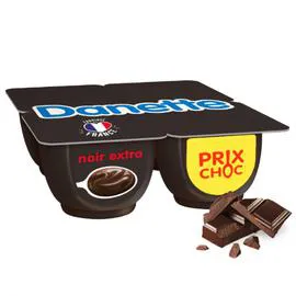 DANONE, DANETTE Crème dessert chocolat noir 4x125g