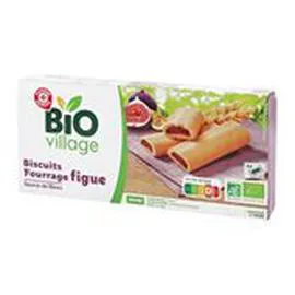 MARQUE REPÈRE, BIO VILLAGE Biscuits fourrés Figue Bio - x6 120g