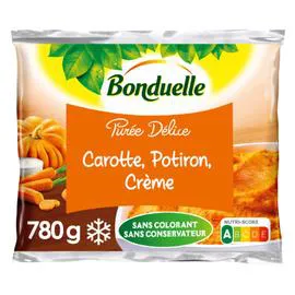 BONDUELLE Purée délice aux carottes, potiron et crème 780g
