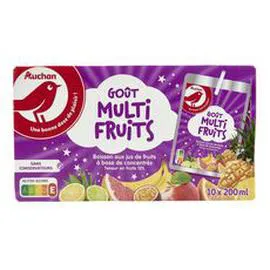 Boisson aux jus de fruits goût multifruits poches (12x20cl)